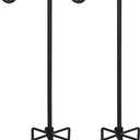 Kingsyard 2 Pack Adjustable Shepherd Hooks for Outdoor - 92 INCH Heavy Duty Bird Feeder Pole with 5 Prong Base, Hummingbird Feeder Stand, Garden Plant Baskets, Weddings Decor, Solar Light Lanterns