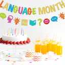 Language Month Banner, Language Month Decorations for Classroom, Language of the Month Display Decor, Pre-strung