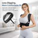 Posture Corrector for Women, Adjustable Upper-Back Brace for Shoulder & Upper-Back Pain Relief - Aesthetically Designed & Breathable Back Straightener, Helps Improve Rounded Shoulders, Slouching & Poor Posture, Discreet Under Clothes, One Size