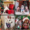 Preboun 30 Pcs Christmas Plaid Dog Bandanas Bulk Holiday Scarf Triangle Bibs Adjustable Washable Dog Handkerchief Xmas Drool Bib Accessories Grooming Supplies for Small to Medium Cats Dogs