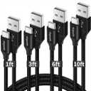 USB C Cable 3A Fast Charging [4-Pack, 1/3/6/10 ft], etguuds Type C Charger Cord Braided Compatible with Samsung Galaxy S21 S20 S10E S10 S9 S8 Plus Note 20 10 9, A10e A20 A30 A50 A70, Moto G7 G8, LG G6