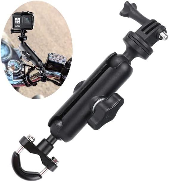 360 Rotating Sports Camera Bracket,Motorcycle Mount for Go Pro Hero10/9/8/max/7/6/5/4 Action Camera Moto Bike Handlebar Mount,U-Shaped Handlebar Bracket (U- Handlebars)