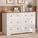 VASAGLE 6-Drawer Dresser, Chest of Drawers, 47.2 x 15.7 x 30.7 in