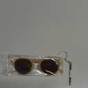 Gleyemor Vintage Polarized Sunglasses for Men Round Sunglasses UV400 Protection Retro Hand-crafted Acetate Frame (04 Champagne Frame/Brown Lens)