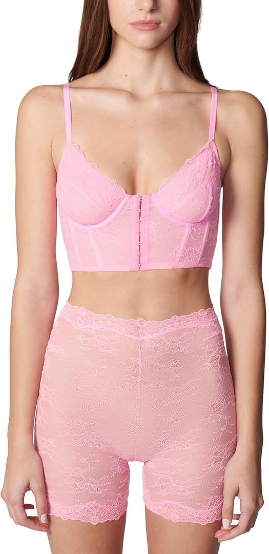 florence by mills womens Lace Bustier (Medium, Cotton Candy)