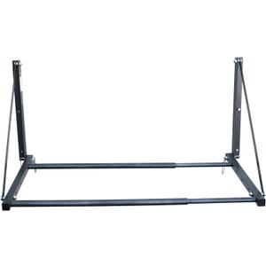 MaxxHaul Adjustable Wall Mount Folding Tire Rack 32 to 48 Inch Width 300 lb Capacity Heavy Duty Steel Garage Tire Storage Holds 4 Tires 70489