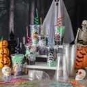 24 Set Creative Halloween Classroom Favor Trick or Treat Plastic Cup with Lid Colorful Straw Sticker and Raffia Treat Loot Bag Set for Kid Student Halloween Party Favor School Class Gift Idea