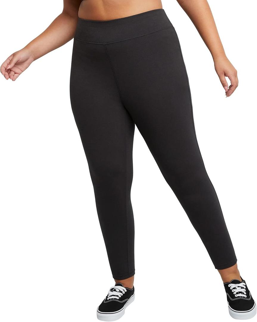 Just My Size Women's Stretch Jersey 25.5" Leggings (20, Black)