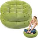 Jerify Floor Pillow Cushions Large Round Square Large Meditation Floor Pillow for Classroom Adult Meditation Picnic Party Seating Learning Daycare School(Round,Bright Green,2 Pcs)