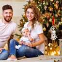 2 x Thyle Baby's First Christmas Photo Ornament 2025 Elephant Photo Frame Holiday Keepsake Gift 2025 Xmas Picture Frames Metal Christmas Hanging Ornament Pendant for Xmas Tree Decoration Family Pet