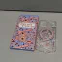 Loheckle for iPhone 16 Pro Max Case - Compatible with MagSafe Stand Women Girls Cute Clear Girly Kawaii Unique Design Soft TPU Built-in Magnetic Stand Phone Cover for Apple 16 Promax, Purple Flower