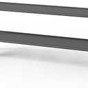 Kitsure Shoe Rack - Non-Woven Shoe Rack Shelf, Shoe Organizer for Closet, Entryway, Garage & Corridor, Stackable Shoe Shelves, 36.2" Wide - 2 Tier, Black