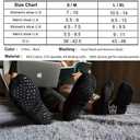 Hylaea Pilates Socks for Hospital, Barre, Non Slip Yoga Socks with Grip for Women & Men, Ankle Cut, Cushioned, Anti skid, Home Slipper Socks, Black, Small-Medium