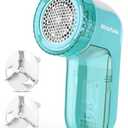 BEAUTURAL Fabric Shaver and Lint Remover, Sweater Defuzzer with 2-Speeds, 2 Replaceable Stainless Steel Blades, Battery Operated, Remove Clothes Fuzz, Lint Balls, Pills, Bobbles