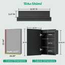 TokeShimi 20x26Inch LED Medicine Cabinet Black Frame, Medicine Cabinet with Lights, 3-Color Lighted Medicine Cabinet Mirror for Bathroom, Anti-Fog, Tempered Glass, Outlets, Wall-Mounted/Recessed