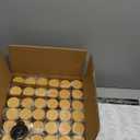 FINESSY Glass Spice Jars with Label with Bamboo Lids 36 Pack Set, 4oz Empty Clear Glass Spice Bottles with Shaker Lids, Airtight Kitchen Seasoning Organizer Jars, Herb Seasoning Containers with Labels