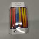 The Dreidel Company Dripless Deluxe Tapered Hanukkah Candles, Multicolored 3-Tone Pastel Decorations, 45 Menorah Candles for All 8 Nights of Chanukah 1-Hour Burn Time