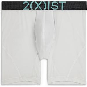 2(X)IST mens Speed Dri Lightning 6" Boxer Brief (Medium, Bright White-aqua Haze)