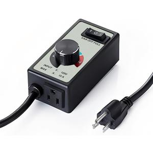 Midcvfrun Electronic Fan Speed Controller, 0-100% Variable Speed Adjuster for Inline Duct Fans Radon Fan Hydroponic Exhaust Fans Equipped 6 Long Cord