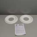 2Packs Molded Nylon Ceiling Medallion for Light Fixtures and Ceiling Fans, 10"OD x 4"ID x 1"P (Fits Canopies up to7-1/4")White