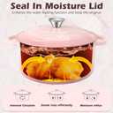 Umite Chef 5QT Enameled Cast Iron Dutch Oven Pot with Lid, Heavy-Duty Cookware for Bread Baking, Braising, Stews, Roasting, Wedding Registry Ideas & Gifts (Pink)