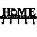 Key Holder Hooks Organizer Rack Wall Mounted with Screws and Anchors Home Wall Metal Decor for Entryway Front Door Kitchen Hallway Garage Mudroom Office 5.9x13 inches