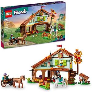 LEGO Friends Autumns Horse Stable Building Toys - Horse Toys for Girls & Boys, Ages 7+ - Includes 2 Minifigures, 2 Horses, Carriage, & More - Birthday Gift Idea - 41745