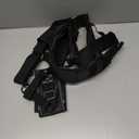Tool Belt Suspender for Men 4 Point Padded with Attachment Loops, WristBand Pouch Pocket for Construction Worker (Black)