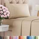 Twin XL Size 3 Piece Sheet Set - Comfy Breathable & Cooling Bed Sheets Set - Hotel Luxury Bedding for Women, Men, Kids, Teens, Boys & Girls - Deep Pockets, Ultra-Soft, Wrinkle Free - Oeko-Tex - Cream