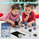 Gemstone Advent Calendar, Advent Calendar for Kids with 24 Gemstones, a Rock Collection Christmas Countdown Calendar to Open Each Day