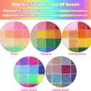 Funtopia 61000pcs 2mm Seed Beads for Jewelry Making, 5 Types 120 Colors Small Glass Beads for Bracelets, Friendship Bracelet Kit with Alphabet Letter Beads, Smile Face Beads for DIY, Art and Craft