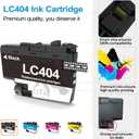 2-Pack LC404 Black Ink Cartridges for Brother LC404BK LC404XL, Compatible with Brother MFC-J1205W MFC-J1205WXL MFC-J1215W Printer