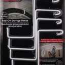 HyLoft Add-On Storage Hook Accessory for HyLoft Model-540 Ceiling Rack, 00212, 4 Count, White
