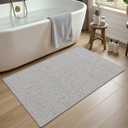 DEXI Bathroom Rug Non Slip Washable, 43x24 Ultra Thin Bath Mat, Grey