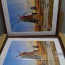 20x24 Picture Frame Set of 2, 20 x 24 Wood Poster Frames with Mat for 16x20, Wooden Photo Frames with Tempered Glass Cover for Wall Display, Rustic Brown