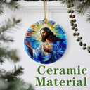 3 x Jesus Christ Ornament: Christmas Ornaments, Religious Christmas Decorations for Tree, Catholic Ornament & Christian Holiday Decor | Religious Gifts, Christian Gifts - Design B