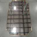 ANDY STAR Gold Scalloped Rectangle Mirror, 24x40 Inch Rectangle Bathroom Mirror, Accent Rectangular Mirror with Scalloped Edge Corner, Brass Bathroom Mirror with Anti-Rust Finish, Horizontal/Vertical