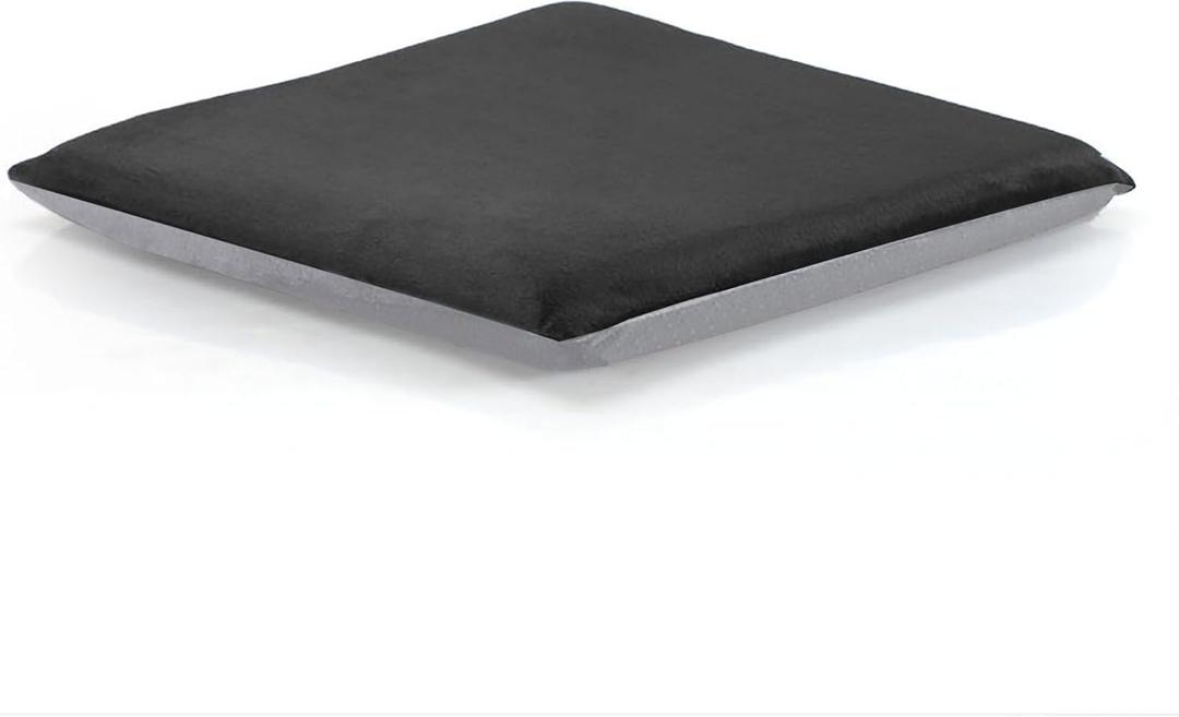 Augld Square Chair Seat Cushion Memory Foam Chair Cushion for Kitchen, Dining, Office or Car 16x16 in Black
