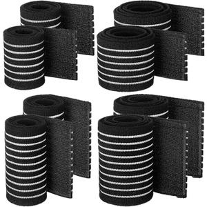 Geiserailie 8 Pcs Ice Pack Strap Stretchable,4 Size Elastic Reusable Ice Belt Extender, Adjustable Hook and Loop Extension Straps Add Length to Most Hot Cold Therapy