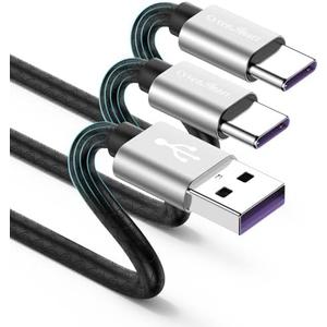 USB Type C Cable 10ft, [2 Pack] USB A 2.0 to USB-C 10 ft Type C Fast Charger Extra Long Durable TPE USBC to USBA Cord for iPhone 17/16/15 Pro Plus Pro Max Samsung Galaxy A10/A20/A51/S10/S9 Plus/Note 9