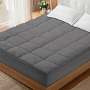 Extra Thick Mattress Topper, Cooling Mattress Pad Cover, Mattress Protector with 8-21 Inch Deep Pocket,Gray, 72"x84"