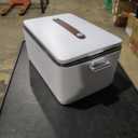 CTIME 4-Tier XL Medicine Organizer - Portable Medicine Cabinet with Leather Handle, Empty First Aid Kit for Home Organization Must, School, Dormitory, Travel, RV, Dorm, Ideal Elderly Gift