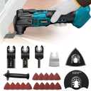 Cordless Oscillating Tool Compatible with Makita 18V Battery, 6 Variable Speed Brushless Tool, Oscillating multi tool kit for Cutting Wood Drywall Nails Remove Grout & Sanding(No Battery