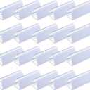Boao 50 Pieces Transparent Clear Table Skirting Clips Model Plastic Tablecloth Clips Holder Clamps for Tablecover 3/4 Inch, 1 Inch with Hook Loop for Indoor Outdoor Wedding Picnic Camping Events