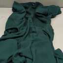 Women's Plus Size Maxi Dress Wedding Guest Half Sleeve V Neck Bowknot Smocked Milkmaid Flowy Dresses for Women (XX-Large Plus, Emerald Green)