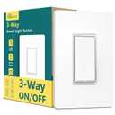 TREATLIFE 3-Way Smart Light Switch, 2.4GHz WiFi Smart Switch Compatible with Alexa, Google Home & SmartThings, Remote Control, Scheduling, Neutral Wire Required, 1 Pack