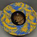 NFL Team Logo Americana Floral Lifeguard Beach Straw Sun Hat (One Size)