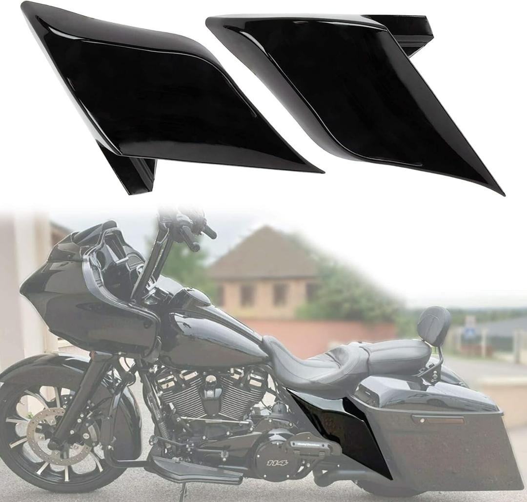 PSLER Stretched Extended Side Cover Panels for Touring Street Glide Road Glide Road King Electra Glide Ultra Classic 2014UP