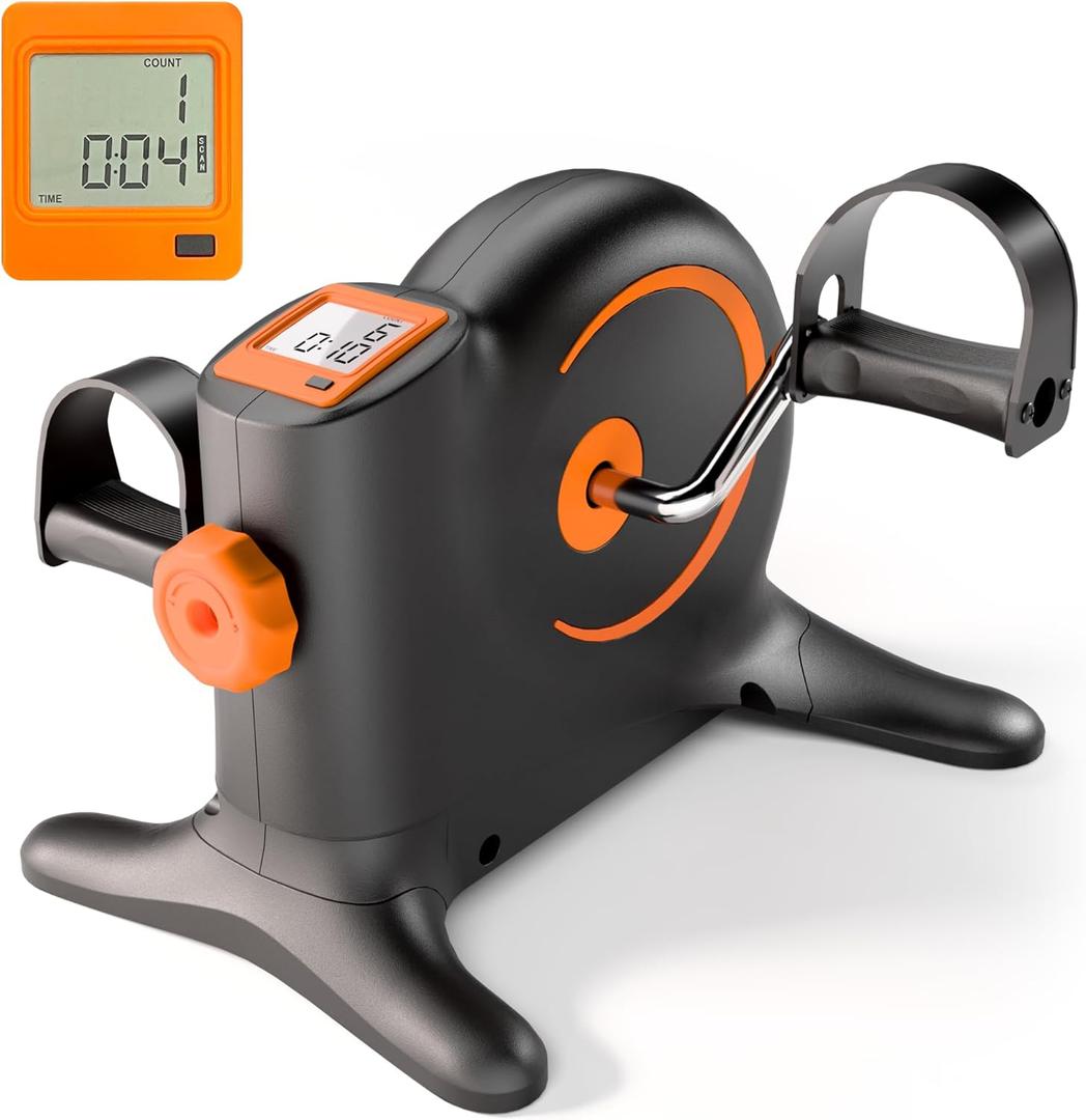 MOMODA Pedal Exerciser Under Desk Exercise Bike for Leg and Arm Cycling and Recovery Exercise (Black)