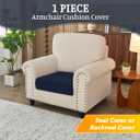 BT.WA Sectional Couch Covers for Sofa Cushion L Shaped Couch Cover Washable Soft Couch Cushion Covers Stretch Sofa Slipcovers(1-Piece for Chaise or Sofa 3-Seater, Navy)